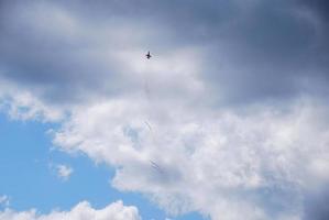 Sehr schnelles Flugzeug Jaeger lenkt ab foto