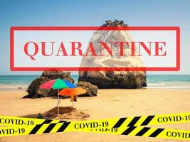 Quarantäne in Portugal. kein Reise- und Sperrkonzept. foto