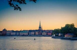 altes viertel gamla stan mit traditionellen gebäuden, stockholm, schweden foto