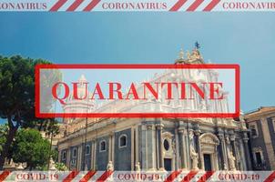 Quarantäne in Italien. kein Reise- und Sperrkonzept. foto