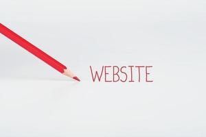 Website-Konzept auf weißem Hintergrund foto