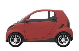 rotes Auto isoliert Fahrzeug 3D-Darstellung Rendering-Textur foto
