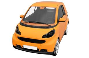 Orange isoliert Auto 3D-Darstellung Rendering-Textur foto