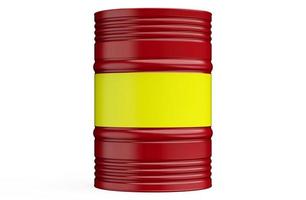 Ölindustrie rote Metallbehälter 3D-Darstellung foto