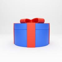 3D-Cartoon-Symbol-Geschenkbox für Mockup-Vorlagenpräsentation Infografik 3D-Darstellung foto