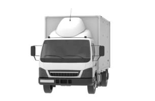 lkw isolierte van-vorlage 3d-illustrationsrendering foto