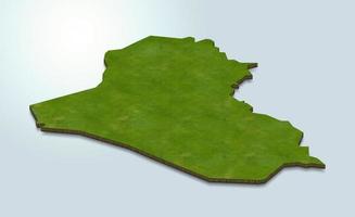 3D-Kartendarstellung des Irak foto
