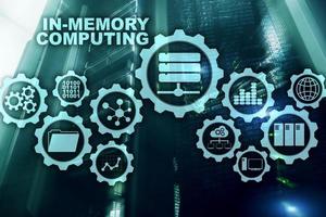 In-Memory-Computing. konzept für technologieberechnungen. leistungsstarkes analytisches Gerät foto