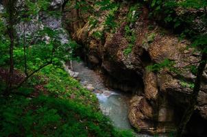 Wasser in einer Schlucht foto