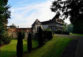 Schloss- und Gartenlandschaftspanorama foto