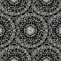 Abstrakte graue Mandala-Luxus-Zierkunst, die altes geometrisches Muster auf Grau malt. foto
