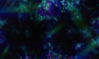 abstraktes dunkelblaues mystisches Rauchweinleseraumnebel-Aquarelluniversum-Sternenstaubmuster auf Dunkelheit. foto