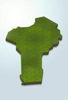 3D-Kartendarstellung von Benin foto