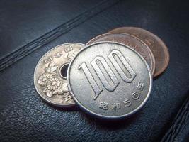 japanisches Münzgeld, Währung, Konzept, Geschäft foto