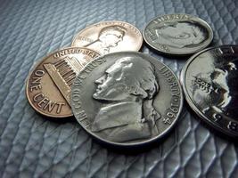 US-Dollar-Münzen foto