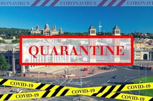 Quarantäne in Spanien. kein Reise- und Sperrkonzept. foto