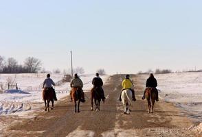 Reiten im Winter Kanada foto