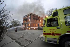 Brand im Gebäude Saskatchewan foto