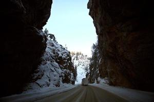 felsige Berge im Winter foto