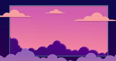 abstrakter kawaii bunter himmel ultravioletter und blühender dahlienhintergrund. Pastell-Comic-Grafik mit weichem Farbverlauf. konzept für das design oder die präsentation von hochzeitskarten