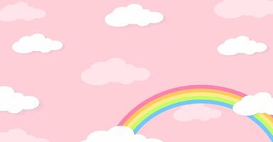 abstrakter kawaii bunter himmelregenbogenhintergrund. Pastell-Comic-Grafik mit weichem Farbverlauf. konzept für das design oder die präsentation von hochzeitskarten foto