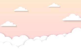 abstrakter kawaii bewölkter bunter himmelhintergrund. Pastell-Comic-Grafik mit weichem Farbverlauf. konzept für das design oder die präsentation von hochzeitskarten