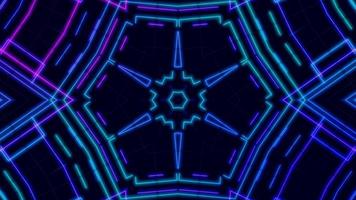 abstrakte Retro Sci-Fi Neon helle Linsenfackel auf schwarzem Hintergrund gefärbt. Lasershow buntes Design für Bannerwerbungstechnologien. Retro-Stil der 80er Jahre foto