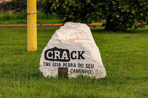 Kampagne gegen den Gebrauch der Droge Crack auf Portugiesisch foto