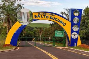 Eingang des Naturparks Salto do Rio Sucuriu foto