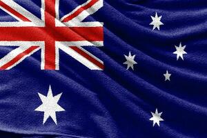 Stoffstruktur der australischen Nationalflagge foto