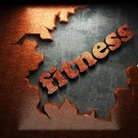 Fitnesswort aus Holz foto