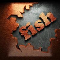 Fisch Wort aus Holz foto