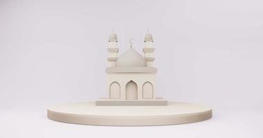 Moschee islamische Anzeige 3D-Darstellung 3D-Rendering foto