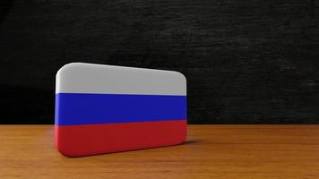 russland quadratische flagge 3d-rendering foto