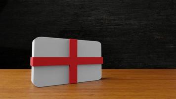 england quadratische flagge 3d-rendering foto