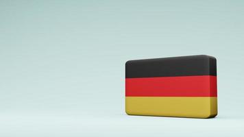 Deutsche quadratische Flagge 3D-Rendering foto