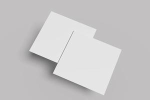 zwei quadratische Visitenkarten leer foto