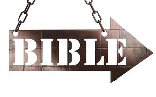 bibelwort auf metallzeiger