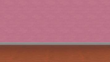holz rosa boden backsteinmauer hintergrund illustration 3d-rendering foto