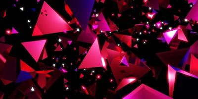 Dreieck abstrakte Technologie glühen Hintergrund 3D-Darstellung foto