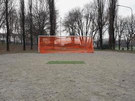 Torpfosten im Fußballfeld foto