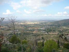 Blick auf die Stadt Cortona foto