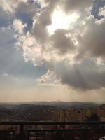 erstaunlicher sonnenuntergang in israel blick auf das heilige land foto