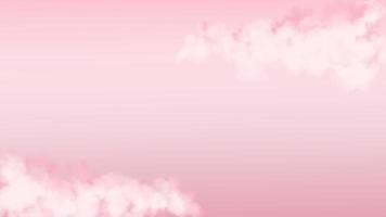 realistische rosa flauschige wolkenillustration. süßer Hintergrund für Ihre Inhalte wie Valentinstag, Hochzeit, Liebe, Paar, Romantik, Romantik, Grußkarte, Einladung, Promotion, Werbung usw.
