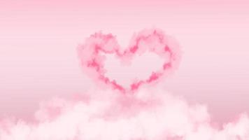 realistische rosa flauschige wolkenillustration. süßer Hintergrund für Ihre Inhalte wie Valentinstag, Hochzeit, Liebe, Paar, Romantik, Romantik, Grußkarte, Einladung, Promotion, Werbung usw. foto