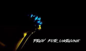 bete für die ukraine, flagge der ukraine. russland vs ukraine stoppen krieg, russland und ukraine kämpfen. bete ukraine foto