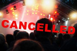 abgesagtes Musikfestival oder Konzertveranstaltung foto