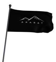 Flagge Armenien Ararat Berg, armenischer Berg. 3D-Arbeiten und 3D-Bilder foto