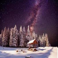 fantastische Milchstraße in der Silvesternacht foto