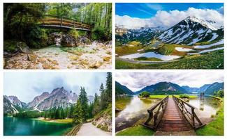 mit Schnee bedeckte Berggipfel. Schönheitswelt Italien Europa foto